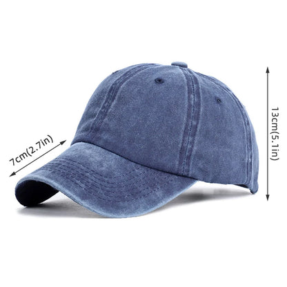 Vintage Washed Cotton Baseball Cap Women Hollow Out Ponytail Hat Outdoor