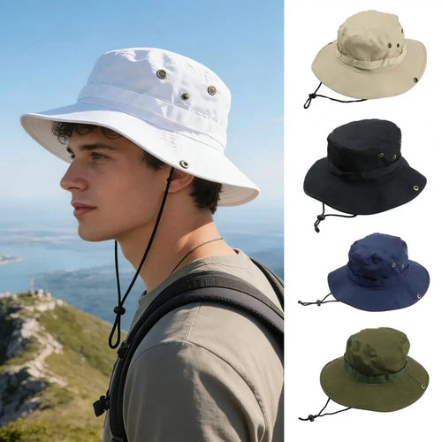 Quick-Dry Mesh Wide Brim Fishing Bucket Hat
