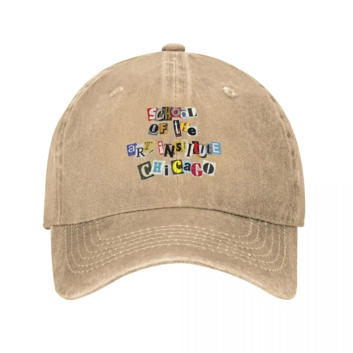 SAIC Chicago Art Institute Funky Collage Baseball Cap