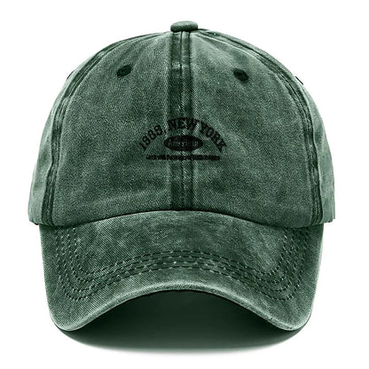 Vintage Letter Print Washed Baseball Cap