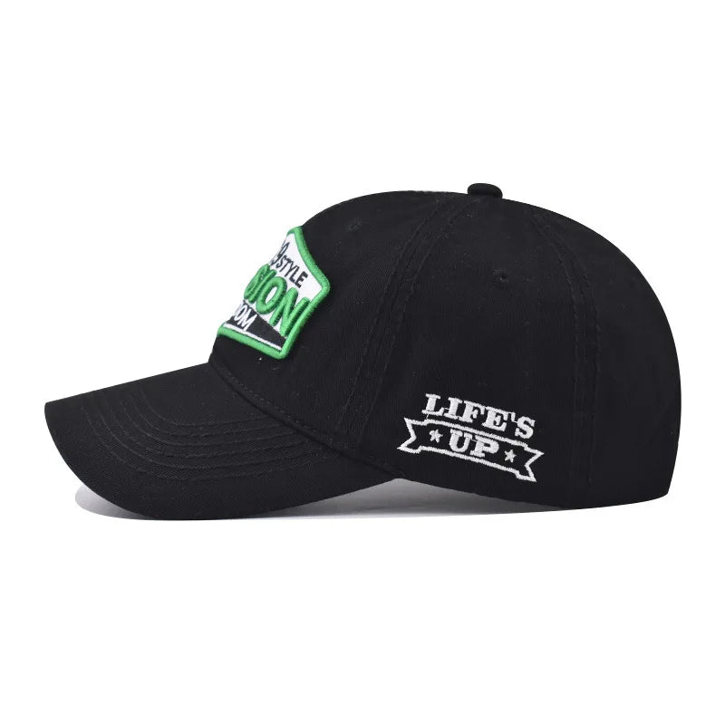 Unisex Cotton Washed Baseball Cap Men Letter Embroid Vintage