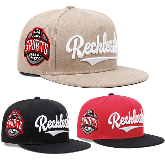 Reeklessly USA Embroidered Snapback Cap