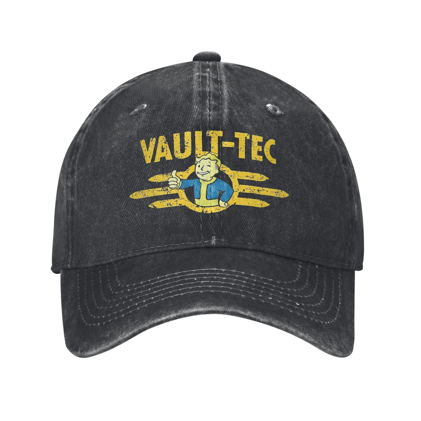 Vaults-Tec Distressed Denim Baseball Cap