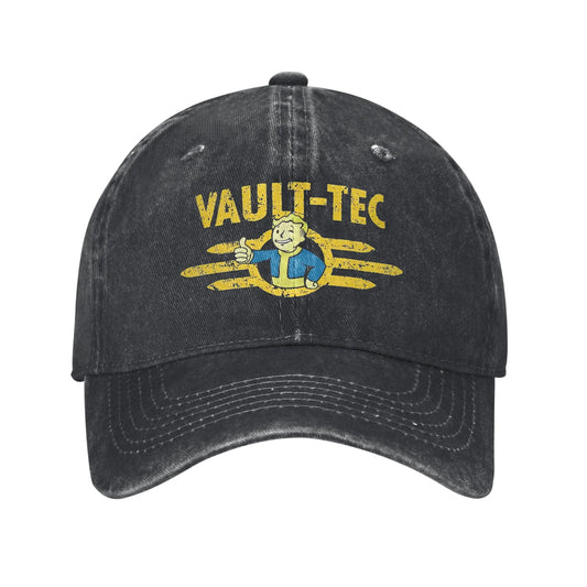 Vaults-Tec Distressed Denim Baseball Cap
