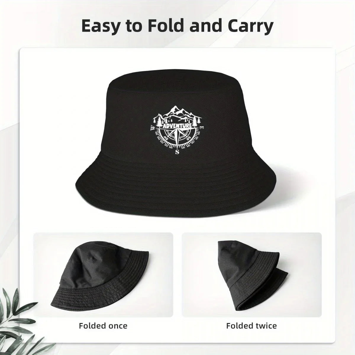 Mountain Adventure Compass Outdoor Bucket Hat
