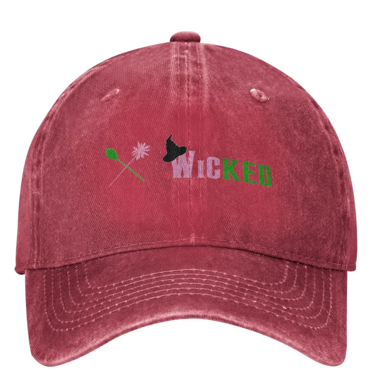Vintage Frog Cartoon Distressed Denim Baseball Cap