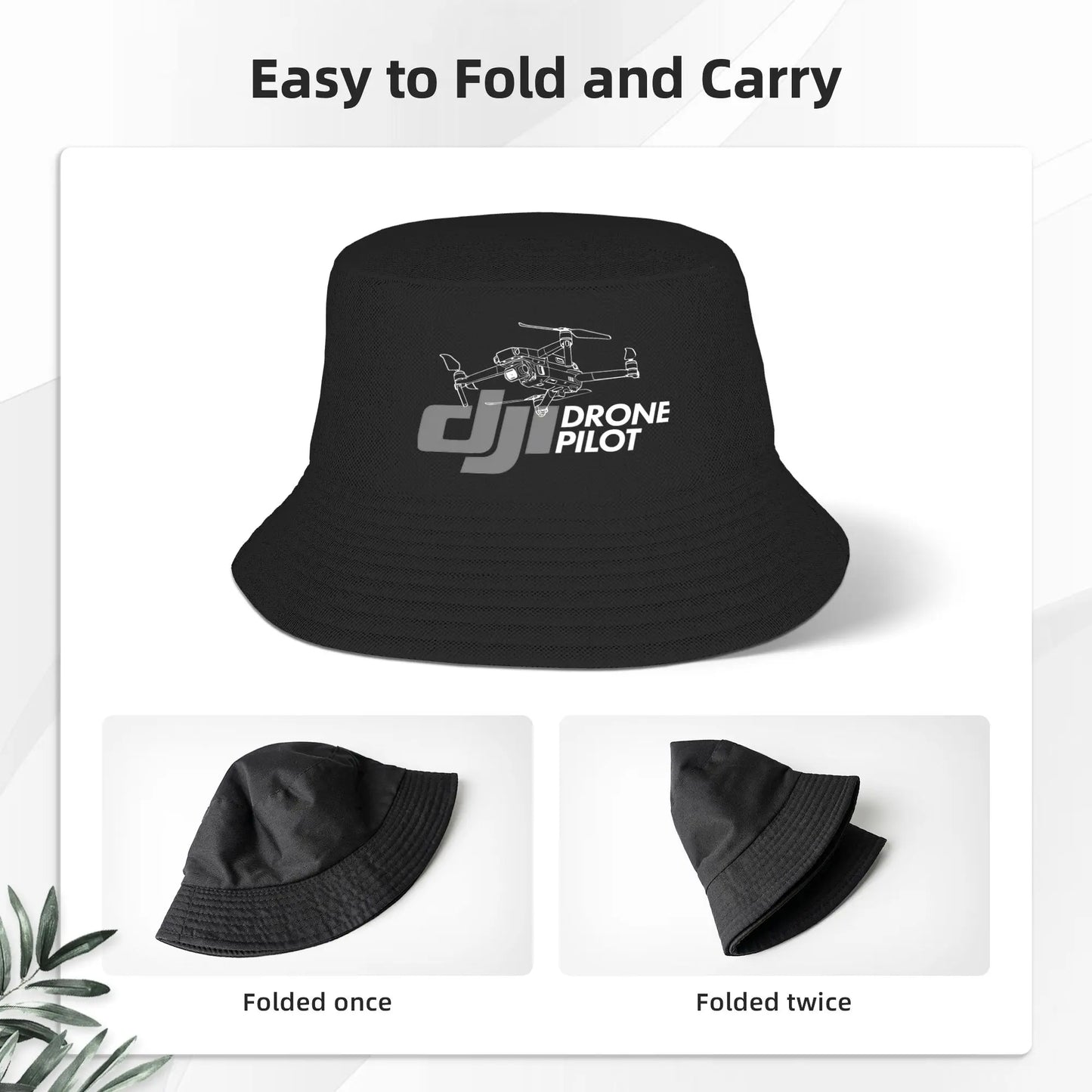 Unisex D- djis Drone Pilot Logo Bucket Hat