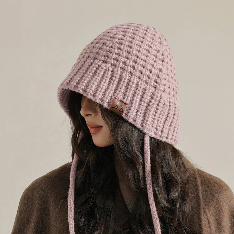 Women Wool Crochet Fisherman Winter Bucket Hat