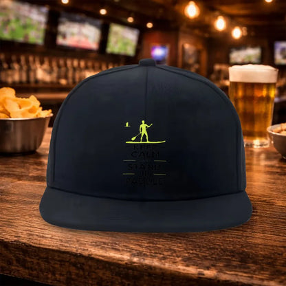 New Paddle Sports Graphic Flat Brim Hip Hop Snapback Cap