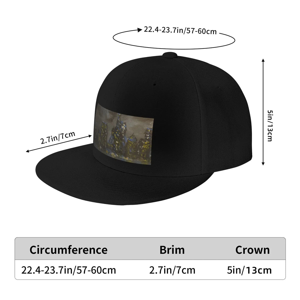 City Night River Denim Snapback Cap
