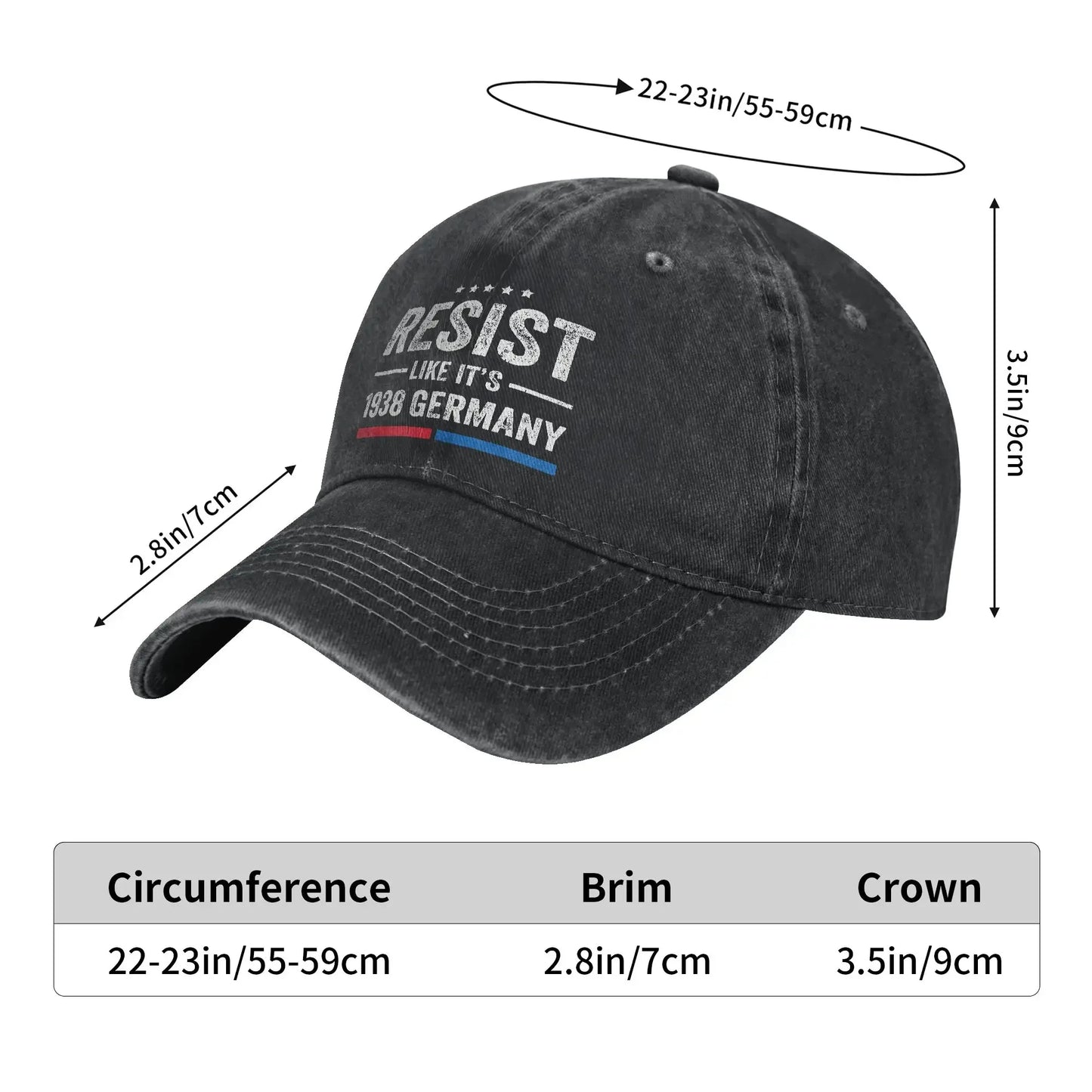 Resist 1938 Germany Vintage Baseball Cap
