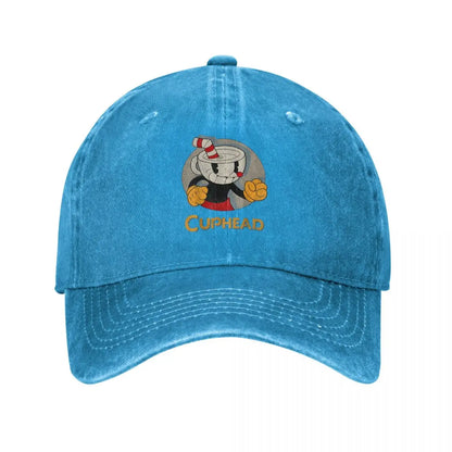Vintage Cuphead Shadow Snapback Baseball Cap