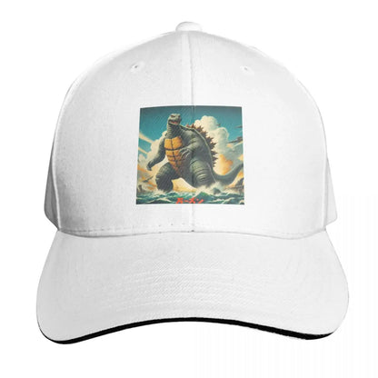 Vintage Gamera Japanese Poster Curved Brim Baseball Cap