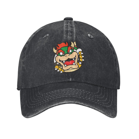 Bowser Koopa Distressed Baseball Cap