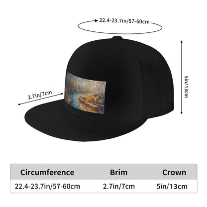 City With River Snapback Cap