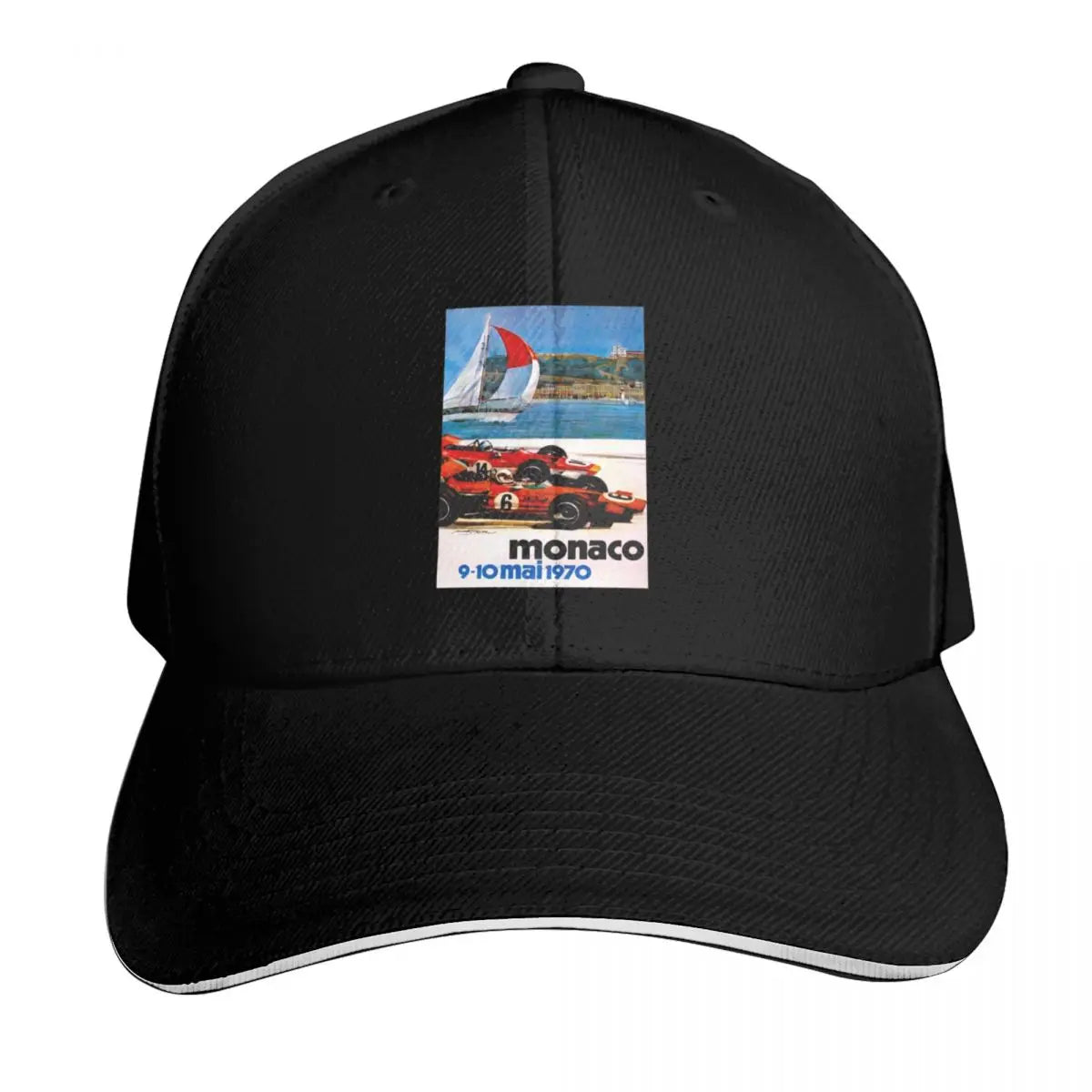 Monaco 1970 Vintage Auto Racing Baseball Cap