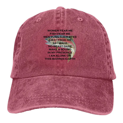 Fish Fear Me Funny Baseball Cap