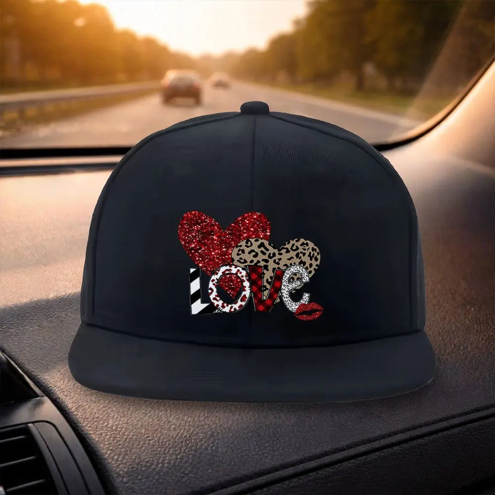 Love Print Streetwear Snapback Cap