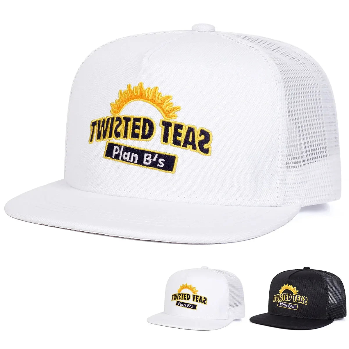 Twisted Teas Embroidered Mesh Trucker Snapback Cap
