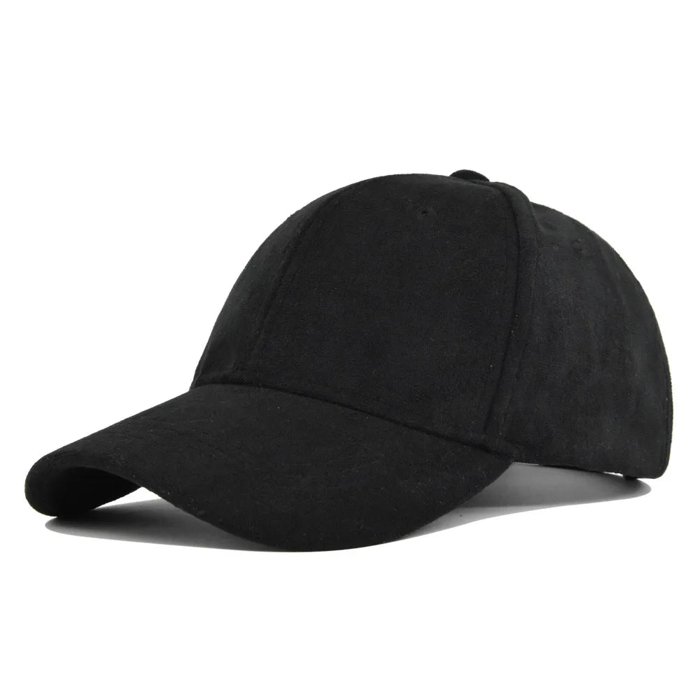 Fashion False Suede Baseball Caps For Men Women Autumn Winter Solid Retro Snapback Hip Hop Hat Unisex Street Adjustable Sun Caps