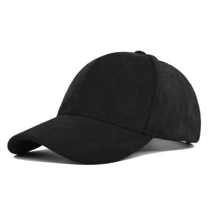 Fashion False Suede Baseball Caps For Men Women Autumn Winter Solid Retro Snapback Hip Hop Hat Unisex Street Adjustable Sun Caps