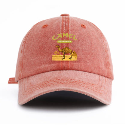 Camel Print Washed Vintage Baseball Cap