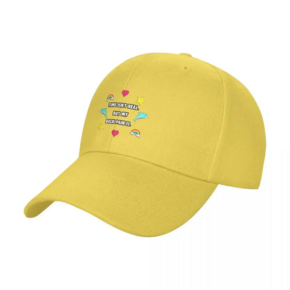 Time Isn't Real Back Pain Baseball Cap