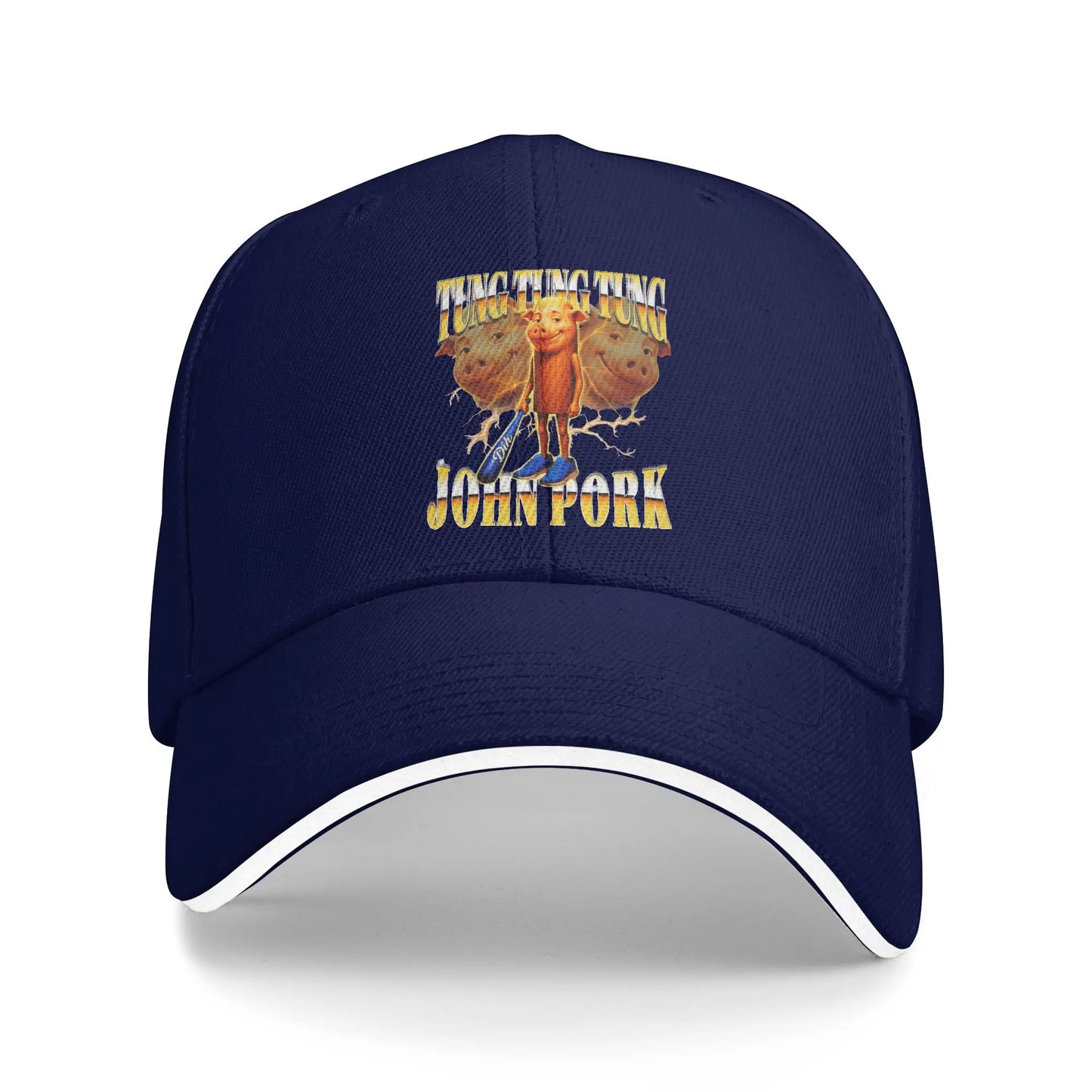 John Pork Calling Y2K Meme Baseball Cap