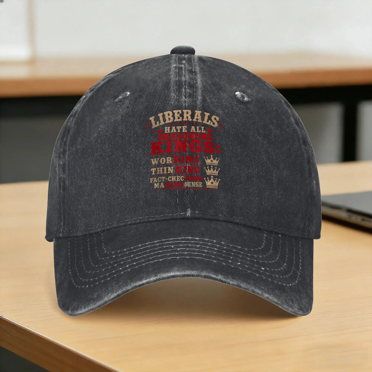Liberals Hate All Kinds Of Kings Washed Baseball Cap