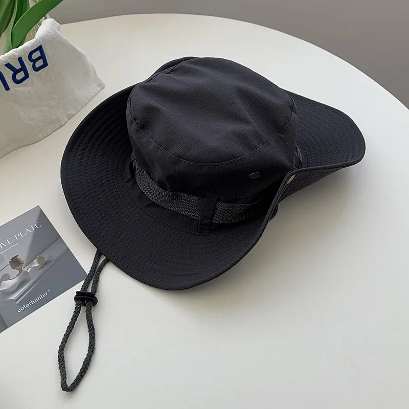 Large Brim Outdoor Fishing Sun Protection Bucket Hat