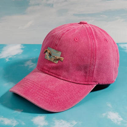 Vintage Printed Baseball Cap Vintage And Versatile For Both Men And Women Daily Casual And Fashionable Curved Brim Hat