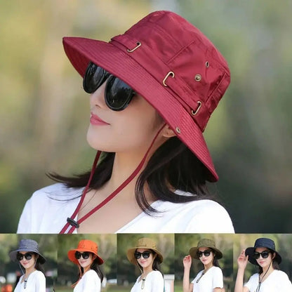 Wide Brim UV Protection Travel Bucket Hat