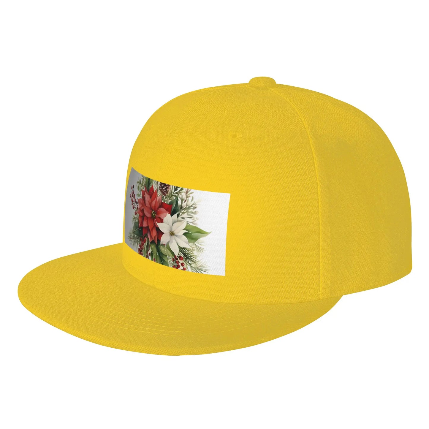Christmas Floral Bouquet Snapback Cap