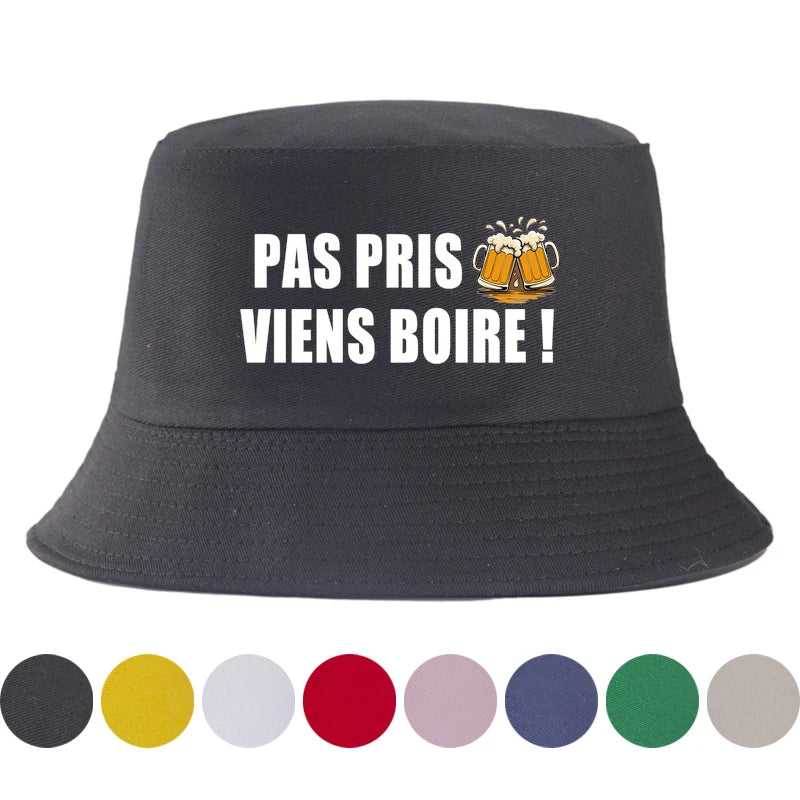 Funny Beer Pas Pris Viens Boire Bucket Hat