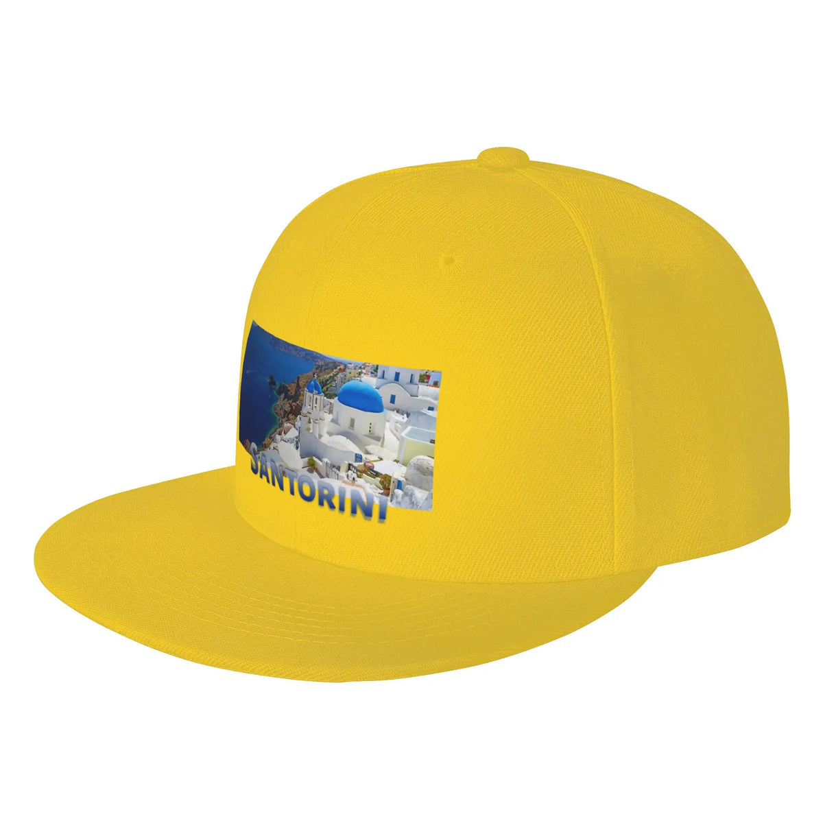 Santorini Greek Islands Callisc Flat Brim Snapback Cap