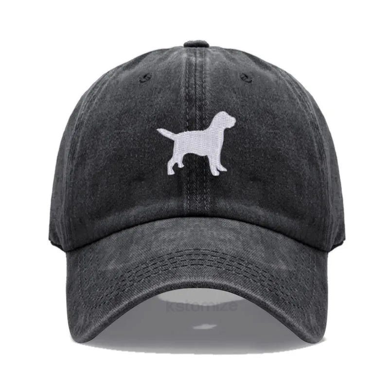 Dog Embroidered Soft Cotton Baseball Cap
