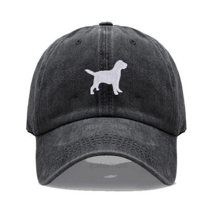 Dog Embroidered Soft Cotton Baseball Cap