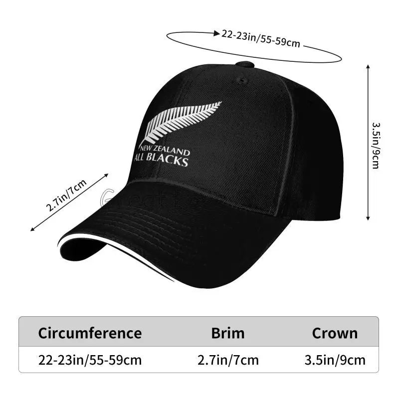 New Zealand All Blacks Print Sandwich Baseball Cap