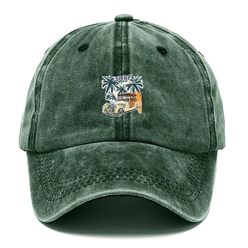 Vintage Travel Sign Washed Baseball Cap
