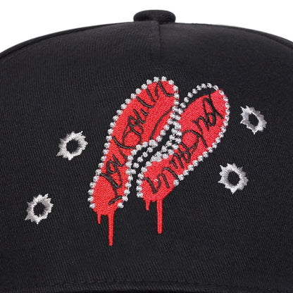 Unisex Embroidered Footprint Baseball Cap