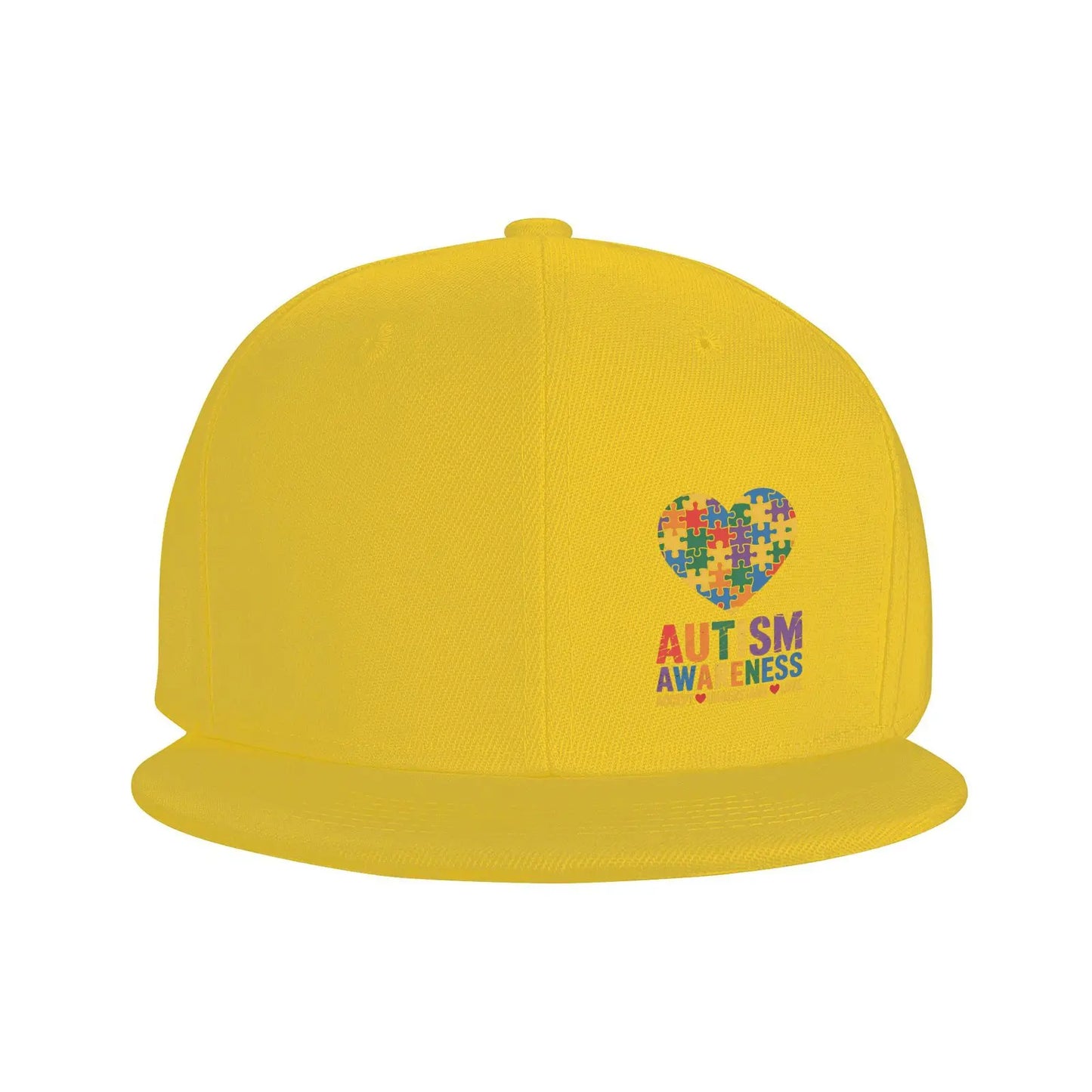 Humorous Autism Awareness Puzzle Heart Snapback Cap