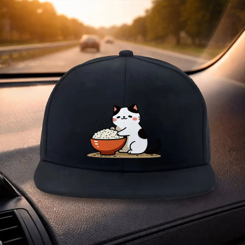 Kitten Eating Snapback Cap