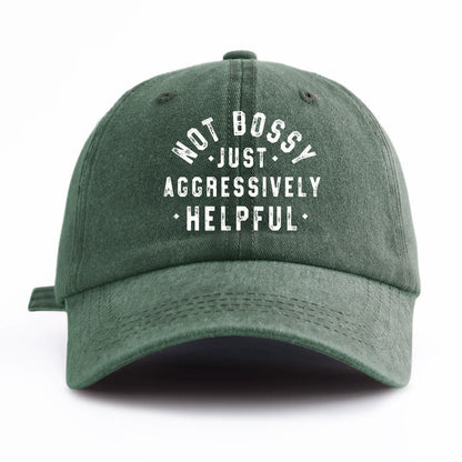 Not Bossy Washed Baseball Cap Retro