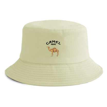 Reversible Camel Print Retro Bucket Hat
