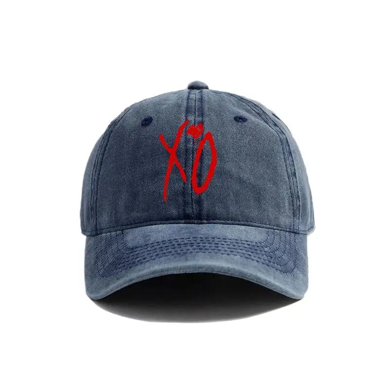 XO The Weekend Baseball Cap Distressed Hats Cap Men Retro Outdoor Summer Adjustable Dad Hat Fashion