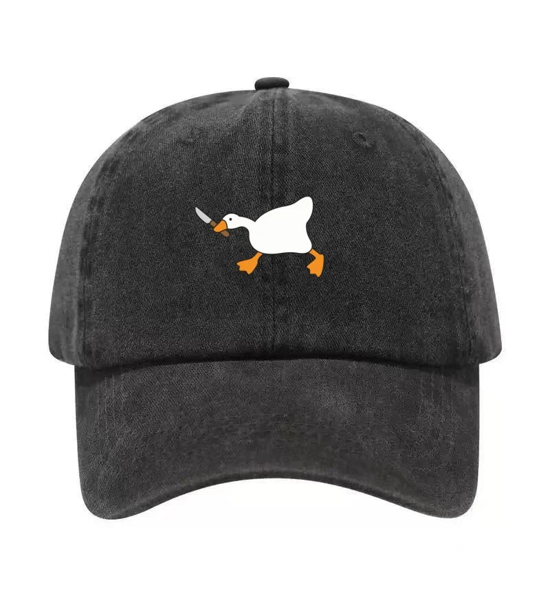 Goose Knife Graphic Washed Cotton Baseball Cap