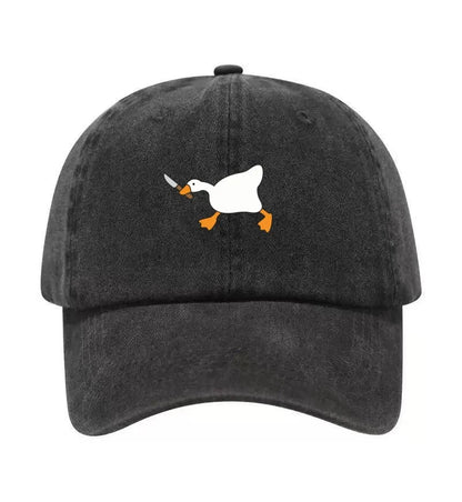Goose Knife Graphic Washed Cotton Baseball Cap