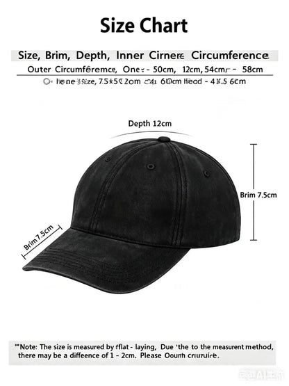 Vintage Letter Embroidered Baseball Cap