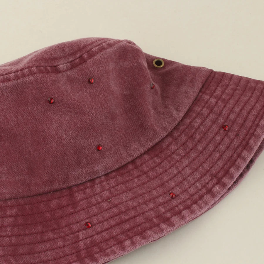 New Fashion Rhinestone Bucket Hats Size 56-59cm