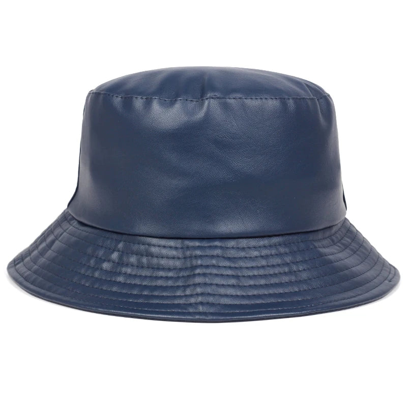 Faux Leather Bucket Hats